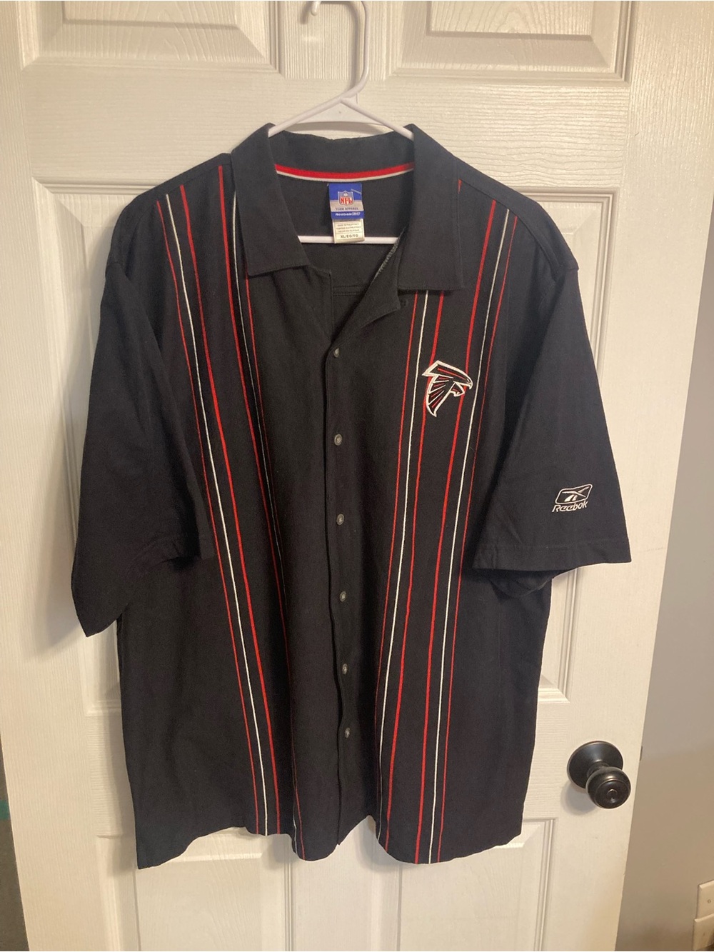 Reebok Vintage Black Button-Down NFL Atlanta Falcons Shirt